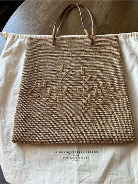 Sezane Raffia tote shoulder bag